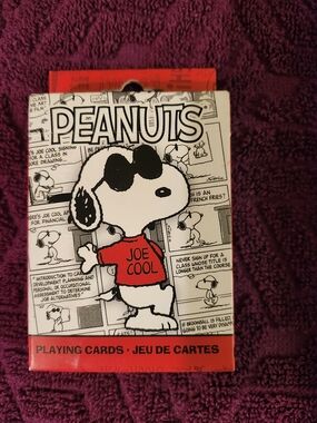 Peanuts "Joe Cool" Playing Cards - Red & Black Design